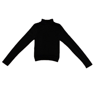 Aura Black Workout Long Sleeve Turtleneck